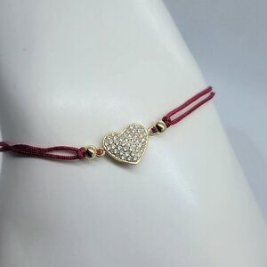 NEW Sterling Silver 925 Heart Design With Adjustable Bracelet